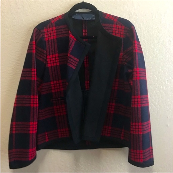 Zara Studio Wool Blended Crop Plaid Jacket - Picture 7 of 7